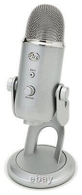 Blue Mic Yeti USB Microphone Silver (No Mains Lead) Free 1 Year Guarantee