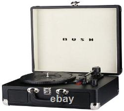 Bush Classic Retro Turntable Vinyl Record Player Black Free 1 Year Guarantee