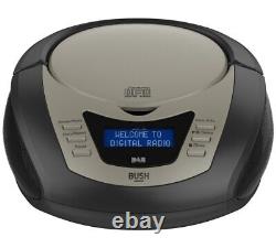Bush DAB Radio With CD Player Boombox Black Free 1 Year Guarantee