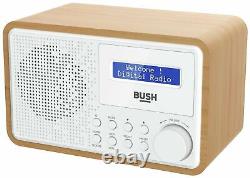 Bush Wooden DAB Radio White & Brown Free 1 Year Guarantee