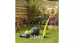 Challenge Corded 32cm Rotary Lawnmower & 22cm Grass Trimmer 1 Year Guarantee