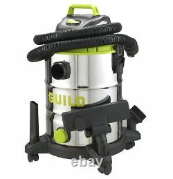 Guild 30L Steel Drum Wet & Dry Canister Vacuum Cleaner 1500W -1 Year Guarantee