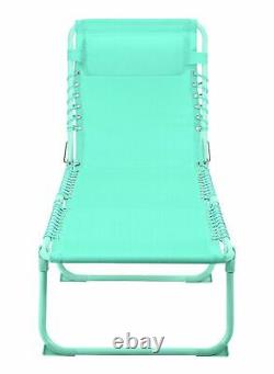 Home Metal Set Of 2 Sun Loungers Teal (No Head Rests) Free 1 Year Guarantee