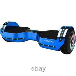 Hover-1 Chrome Metallic Blue Bluetooth Speaker Hoverboard 1 Year Guarantee