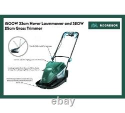 McGregor 33cm MEH1533A Corded Hover Lawnmower 1500w Free 1 Year Guarantee