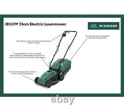 McGregor M3E1233RA 1200w Lawnmower 33cm Free 1 Year Guarantee