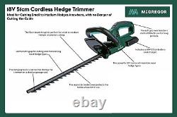 McGregor MCH18512 51cm Cordless Hedge Trimmer 18V Free 1 Year Guarantee