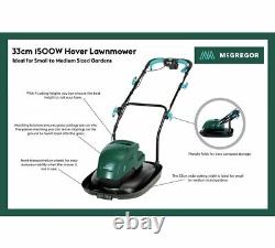 McGregor MEH1533M 33cm Hover Lawnmower 1500W 1 Year Guarantee