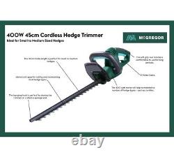 McGregor MEH4045 45cm Corded Hedge Trimmer 400w 1 Year Guarantee