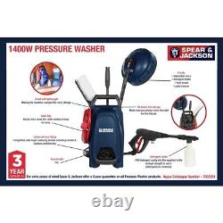 Spear & Jackson Pressure Washer 1400W 1 Year Guarantee