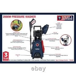 Spear & Jackson Pressure Washer 2000W 1 Year Guarantee