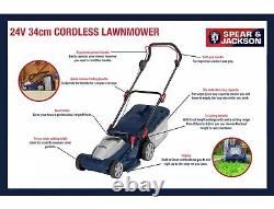 Spear & Jackson S2434CR 34cm Cordless Rotary Lawnmower 24V 1 Year Guarantee