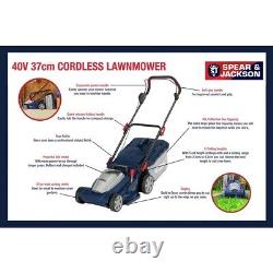 Spear & Jackson S4037CR 37cm Cordless Rotary Lawnmower 40V 1 Year Guarantee