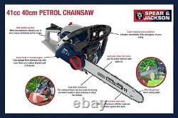 Spear & Jackson S4140PC 40cm Petrol Chainsaw 41cc 1 Year Guarantee