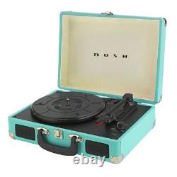 Bush Classic Retro Portable Case Record Player Teal Gratuit Garantie De 1 An