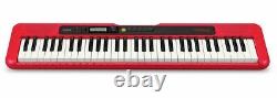 Casio Ct-s200rd 61 Keyboard Rouge (keyboard Seulement) Gratuit Garantie De 1 An
