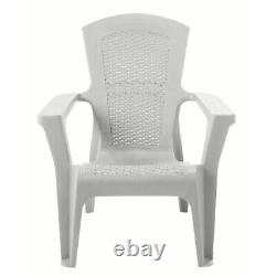 Ensemble de 2 chaises en plastique de couleur grise claire de la collection Home Baltimore avec garantie d'un an.