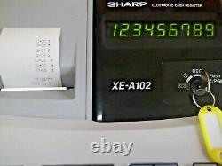 Sharp Xe A102w Cash Register Superbe Condition Entièrement Garantie Pour 1 An